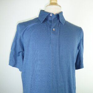 CARNOUSTIE RIO SECO BLUE MERCERIZED cotton golf short sleeve polo SHIRT M